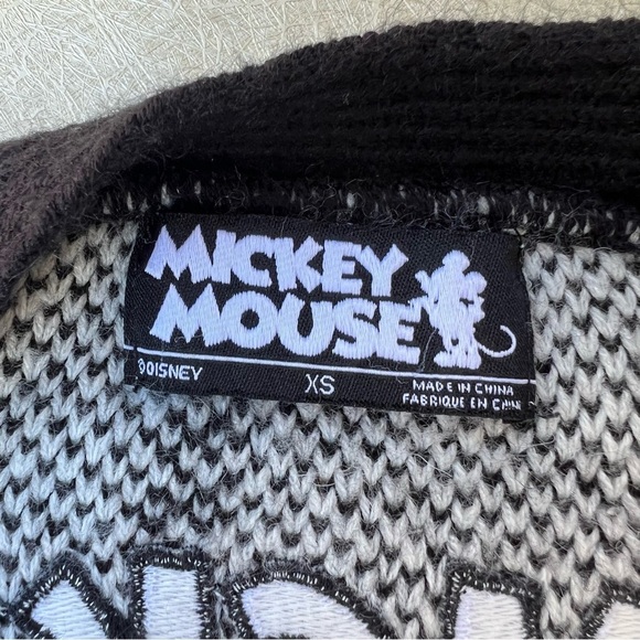 Disney Mouseketeers Mickey Mouse Club Grayscale Cardigan Sweater-Sz XS - Picture 8 of 9